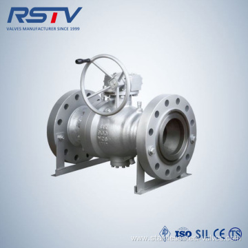 2PC Worm Reduce Port Flange Trunnion Ball Valve